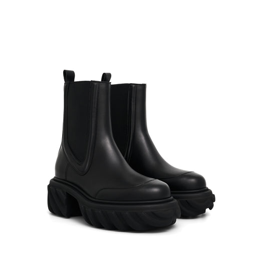 Tractor Motor Chelsea Boot in Black