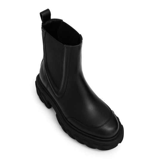 Tractor Motor Chelsea Boot in Black