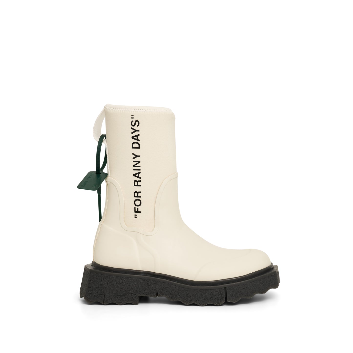 Sponge Rubber Rainboot Boots in White/Black