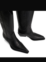 "For Walking" Texan Boot in Black Top View | OFF-WHITE