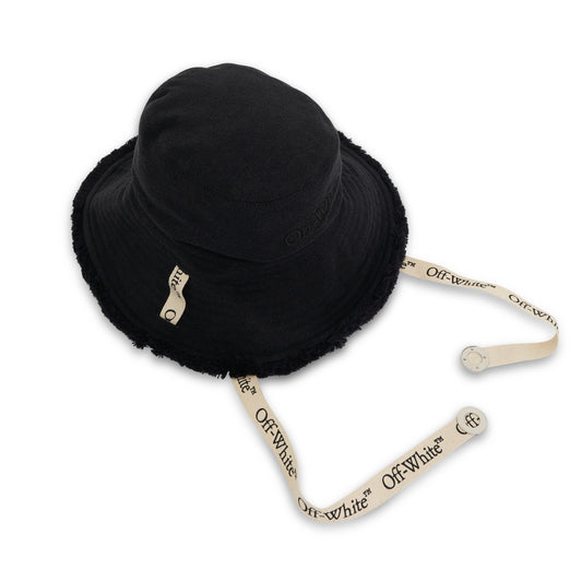 Strings Oversize Bucket Hat in Black