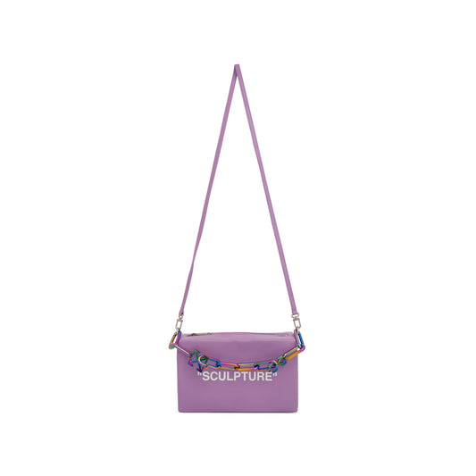 Black Pouch Quote in Lilac/White