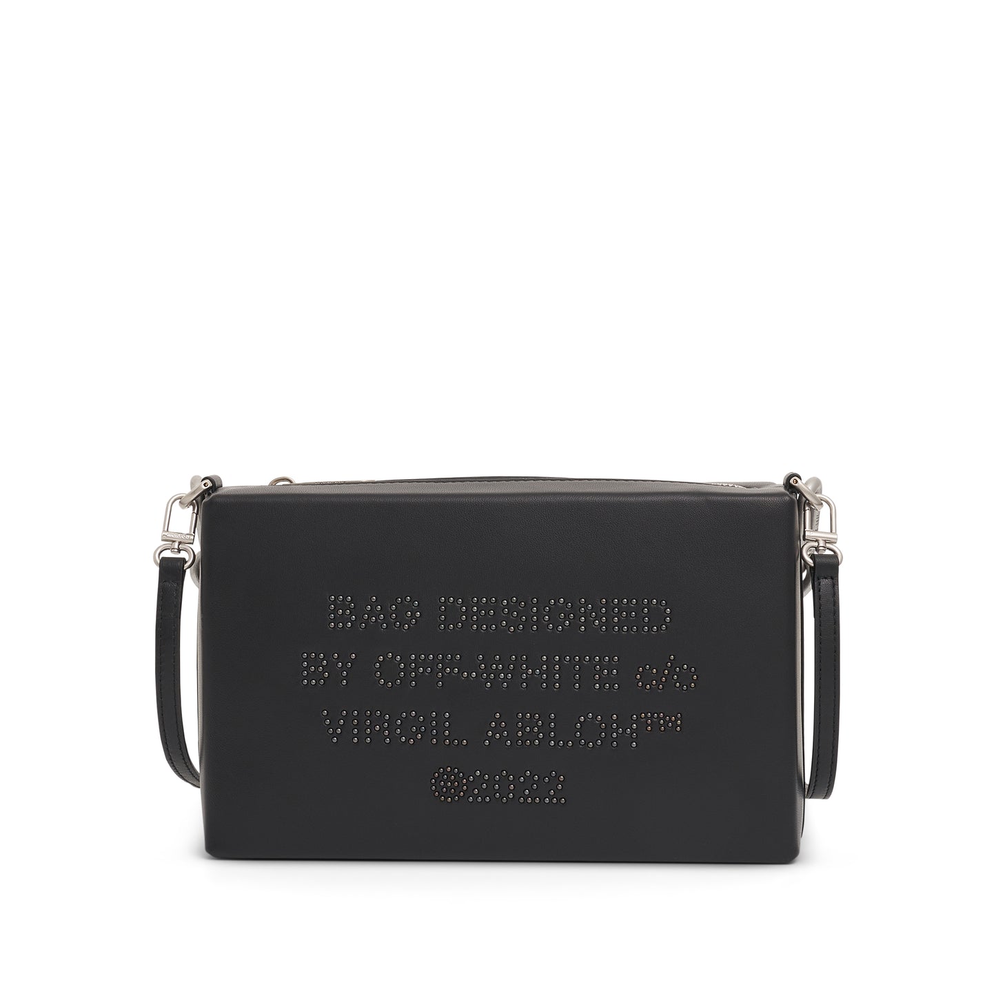 Block Stud Pouch Quote in Black/White
