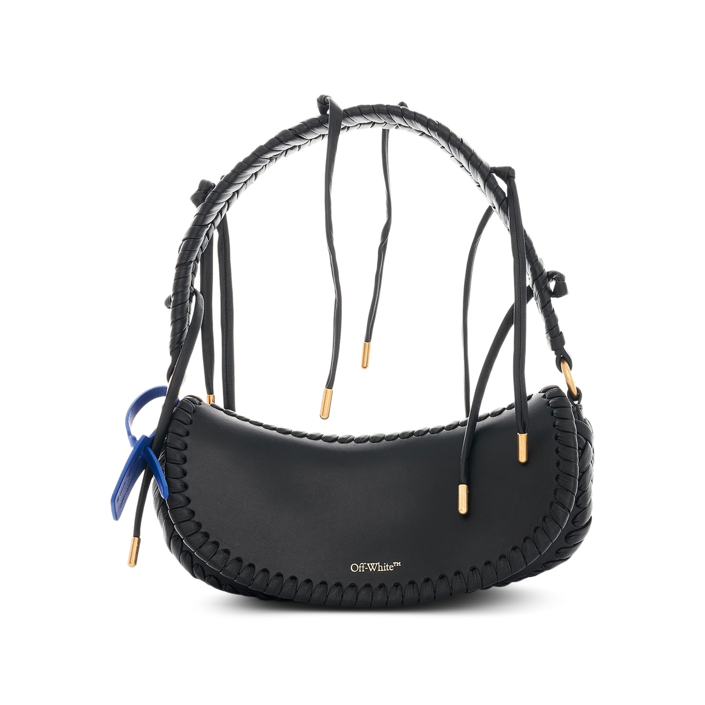 Edge Weaving Shoulder Bag in Black