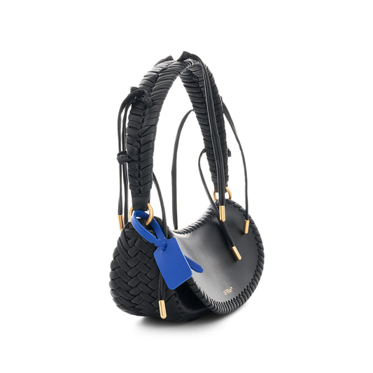 Edge Weaving Shoulder Bag in Black