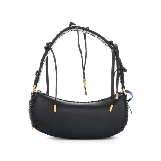 Edge Weaving Shoulder Bag in Black