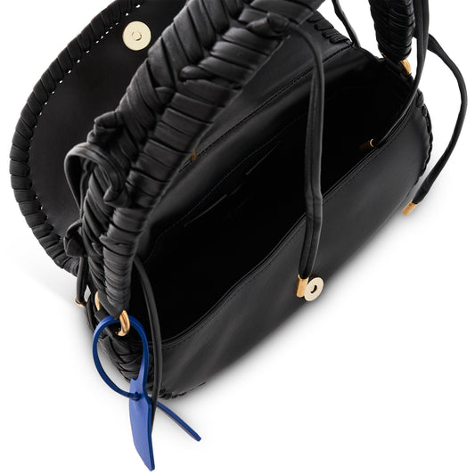 Edge Weaving Shoulder Bag in Black