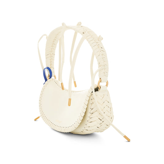 Edge Weaving Shoulder Bag in Beige