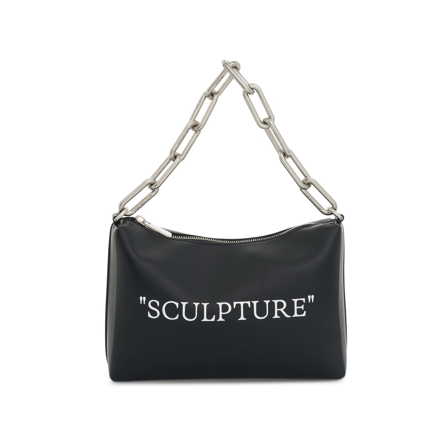 Block Pouch Quote Bag in Black/Silver