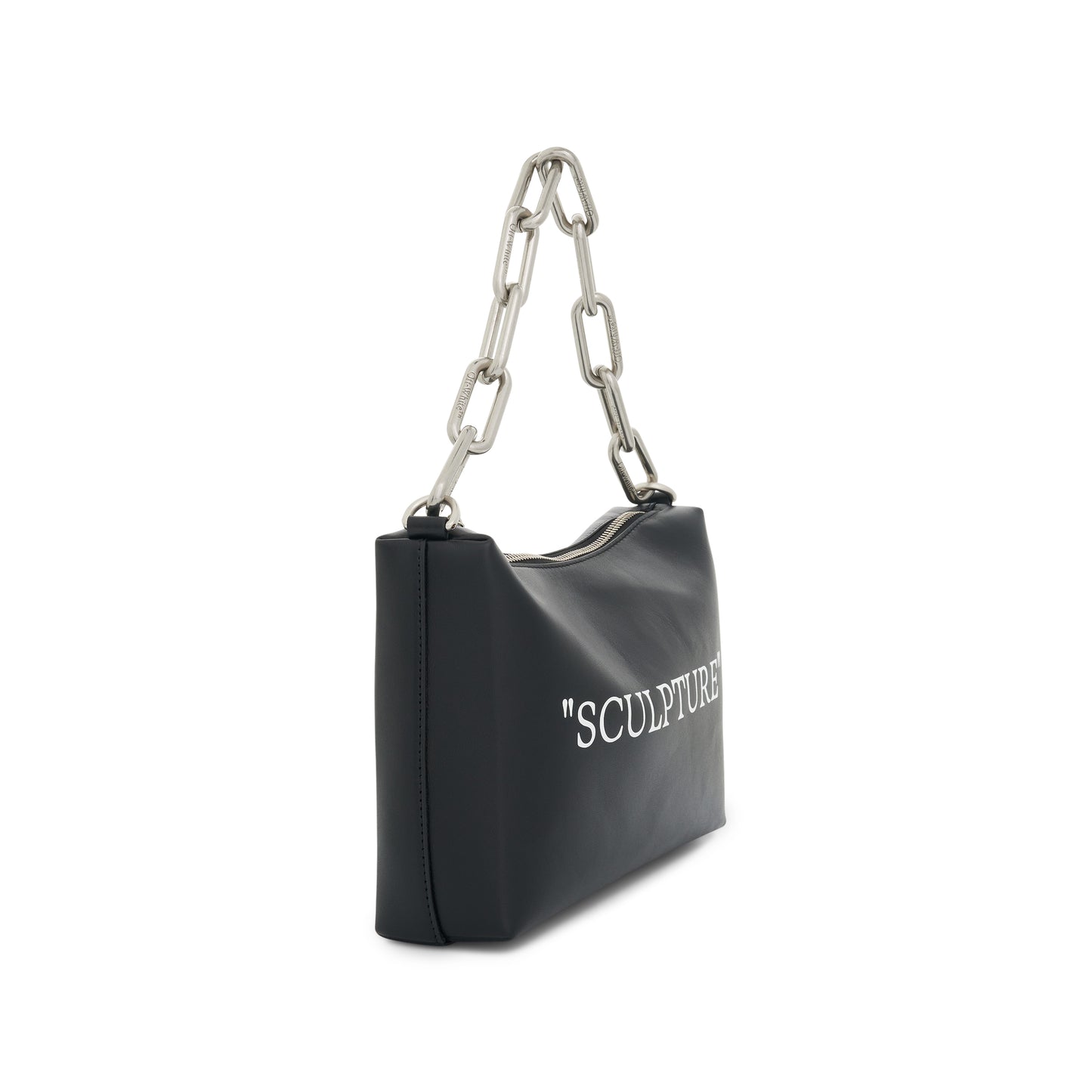 Block Pouch Quote Bag in Black/Silver