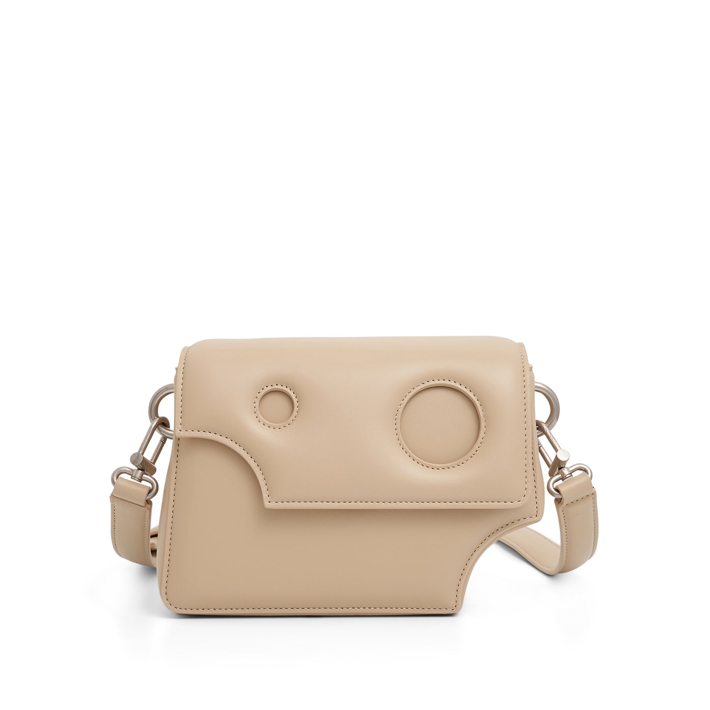 OFF-WHITE: Burrow 22 Off White bag in nappa leather with holes - Black