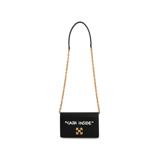 Jitney 0.5 Shoulder Quote Bag in Black/White