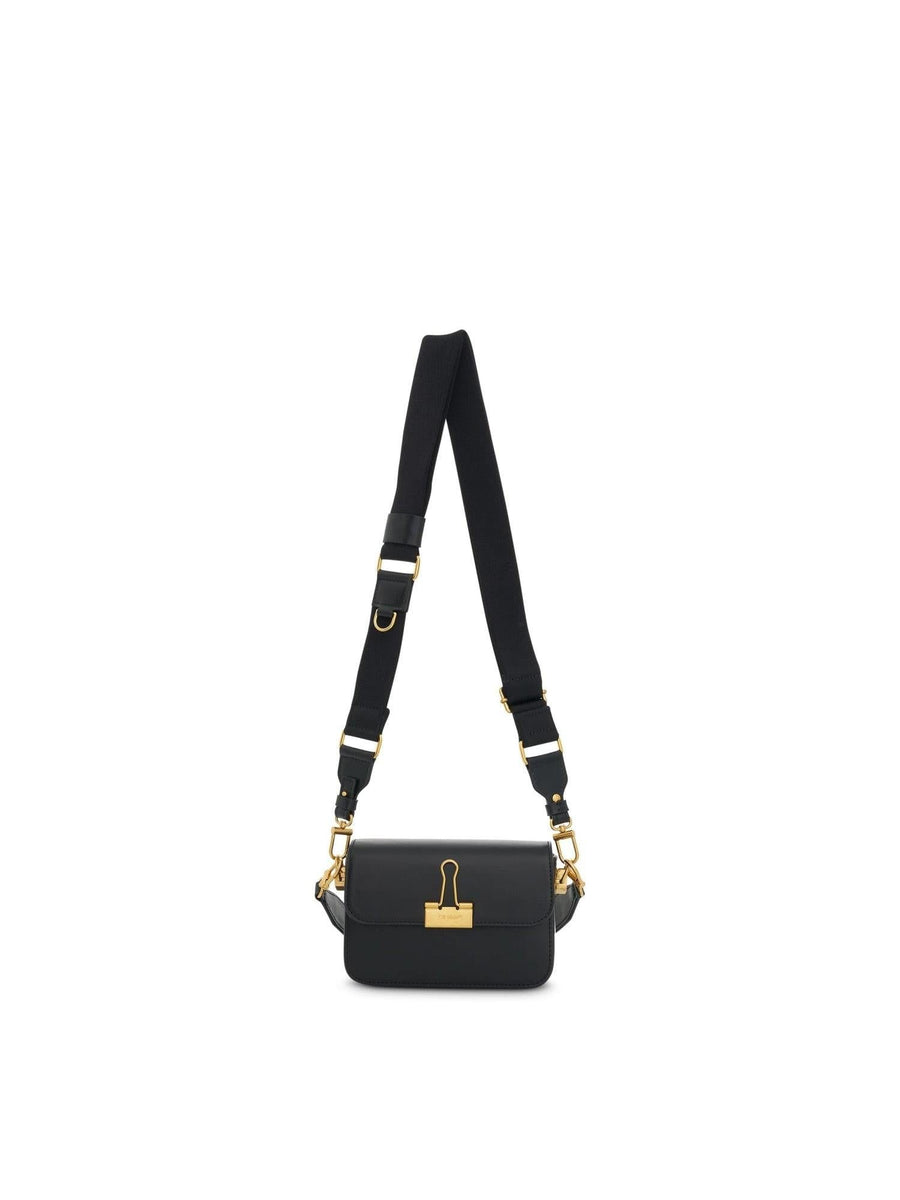 Plain Small Binder Shoulder Bag in Black
