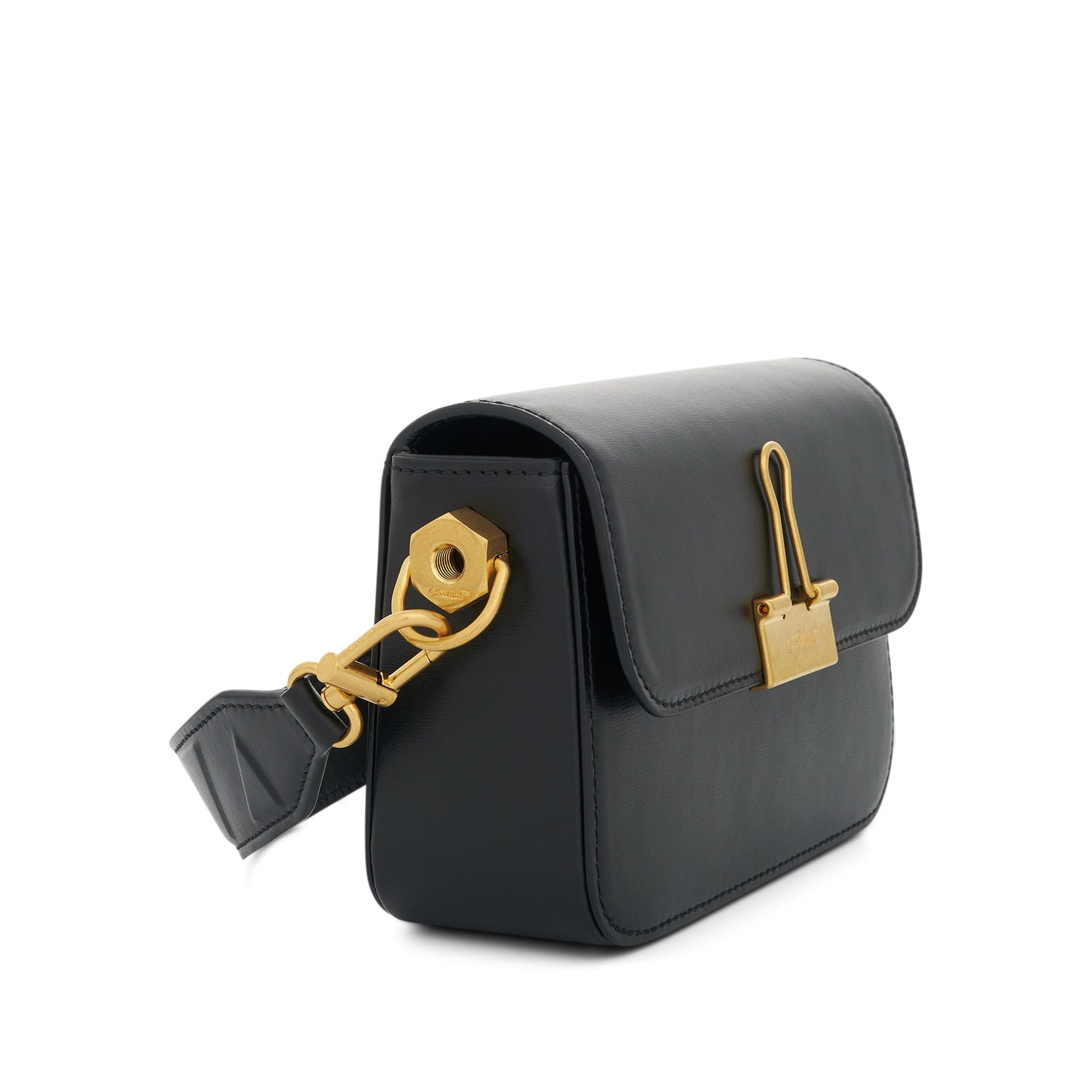 Plain Small Binder Shoulder Bag in Black