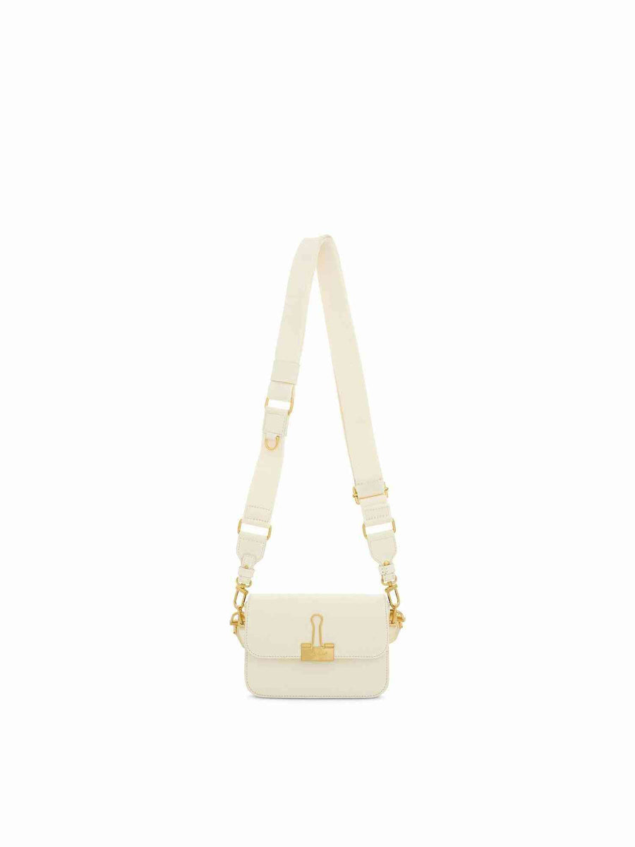Plain Binder Shoulder Bag in Beige