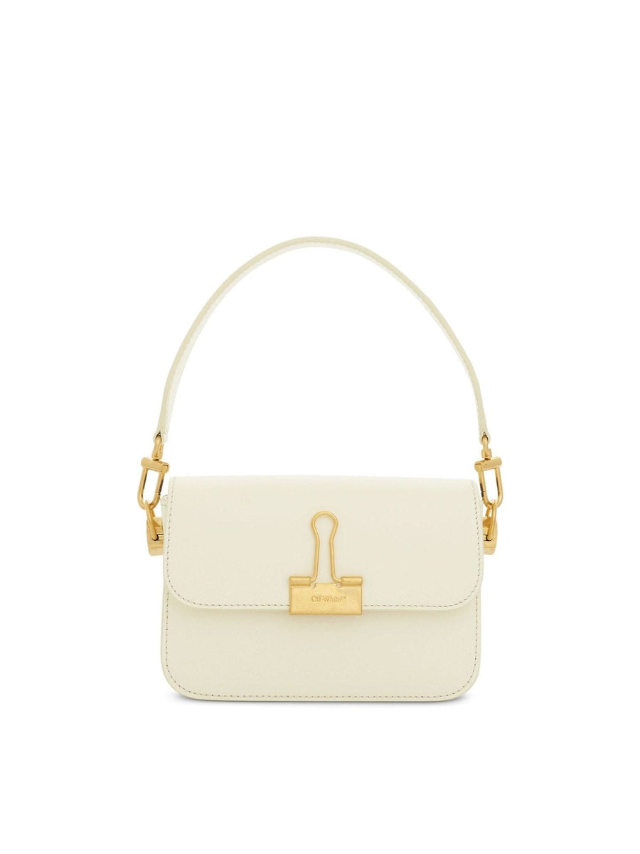 Plain Binder Shoulder Bag in Beige