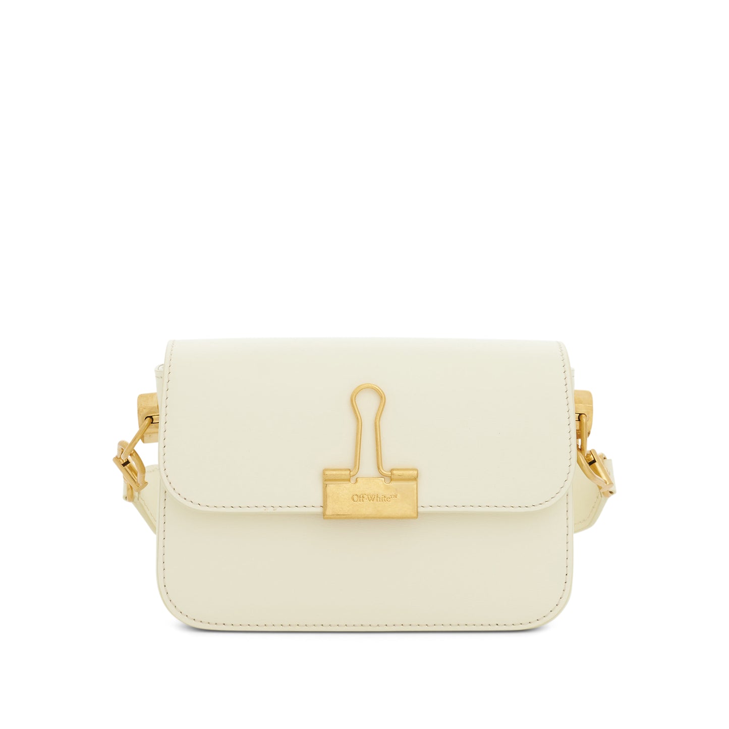 Plain Binder Shoulder Bag in Beige