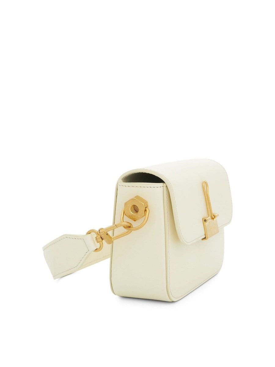 Plain Binder Shoulder Bag in Beige