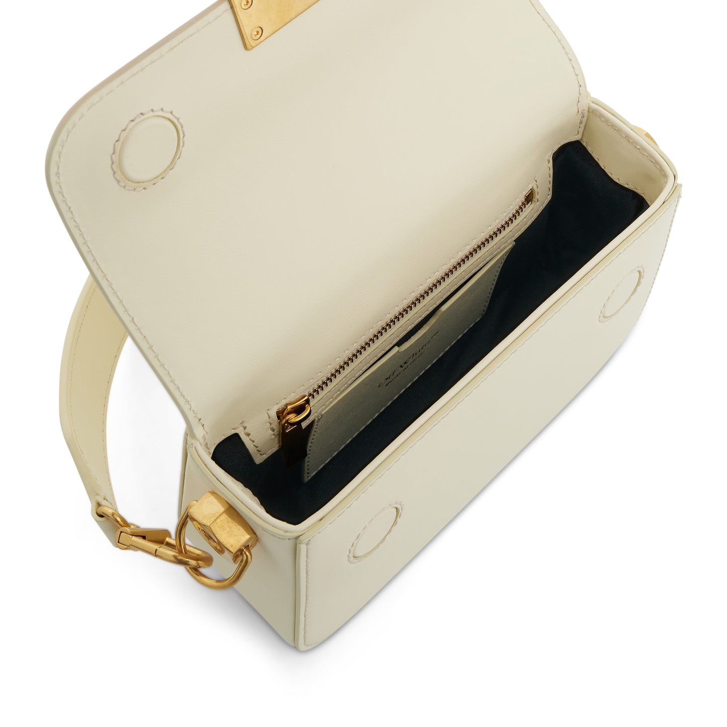 Plain Binder Shoulder Bag in Beige