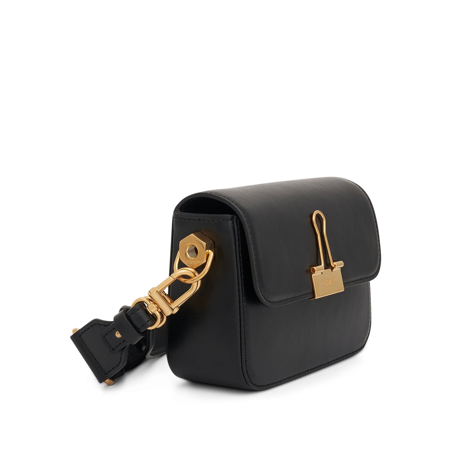 Plain Binder Small Shoulder Bag in Black