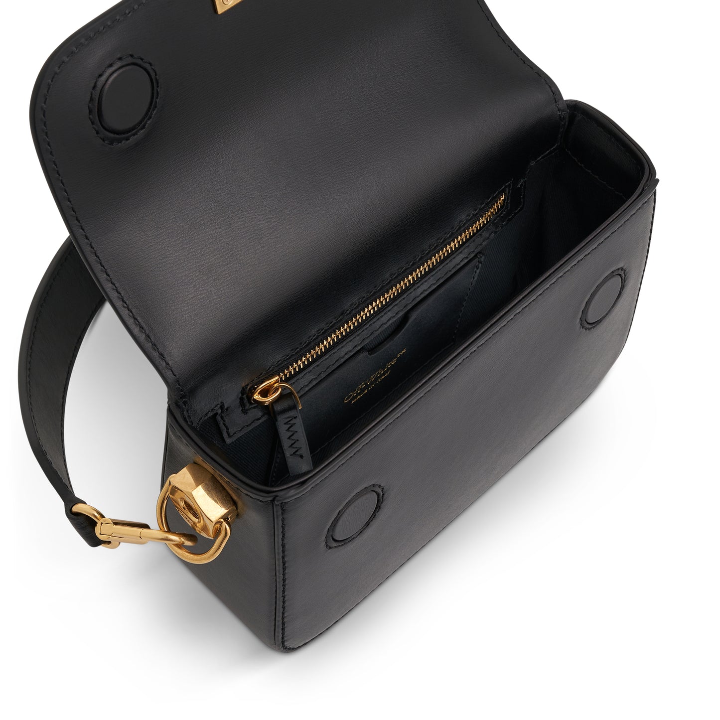 Plain Binder Small Shoulder Bag in Black