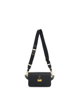 Plain Medium Binder Shoulder Bag in Black