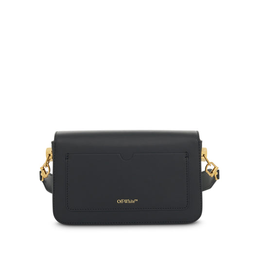 Plain Medium Binder Shoulder Bag in Black