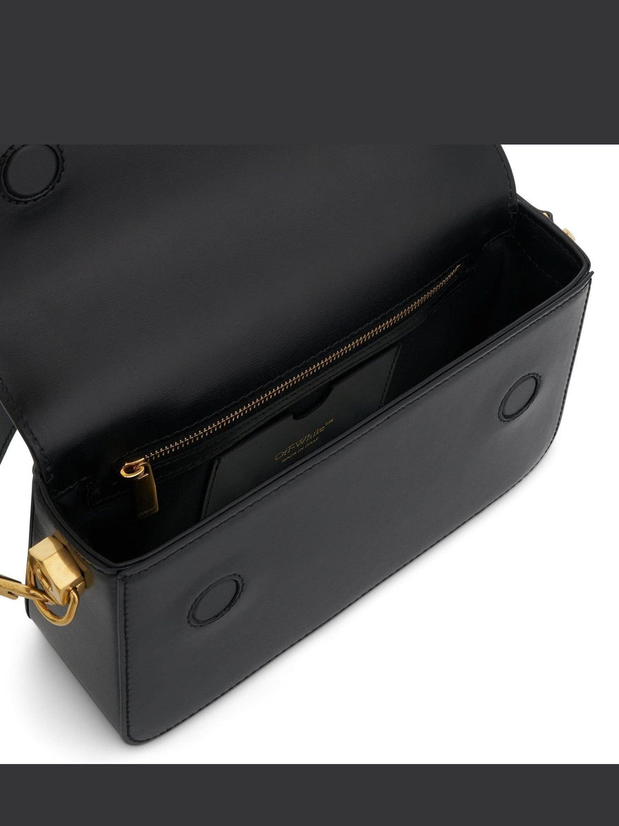 Plain Medium Binder Shoulder Bag in Black