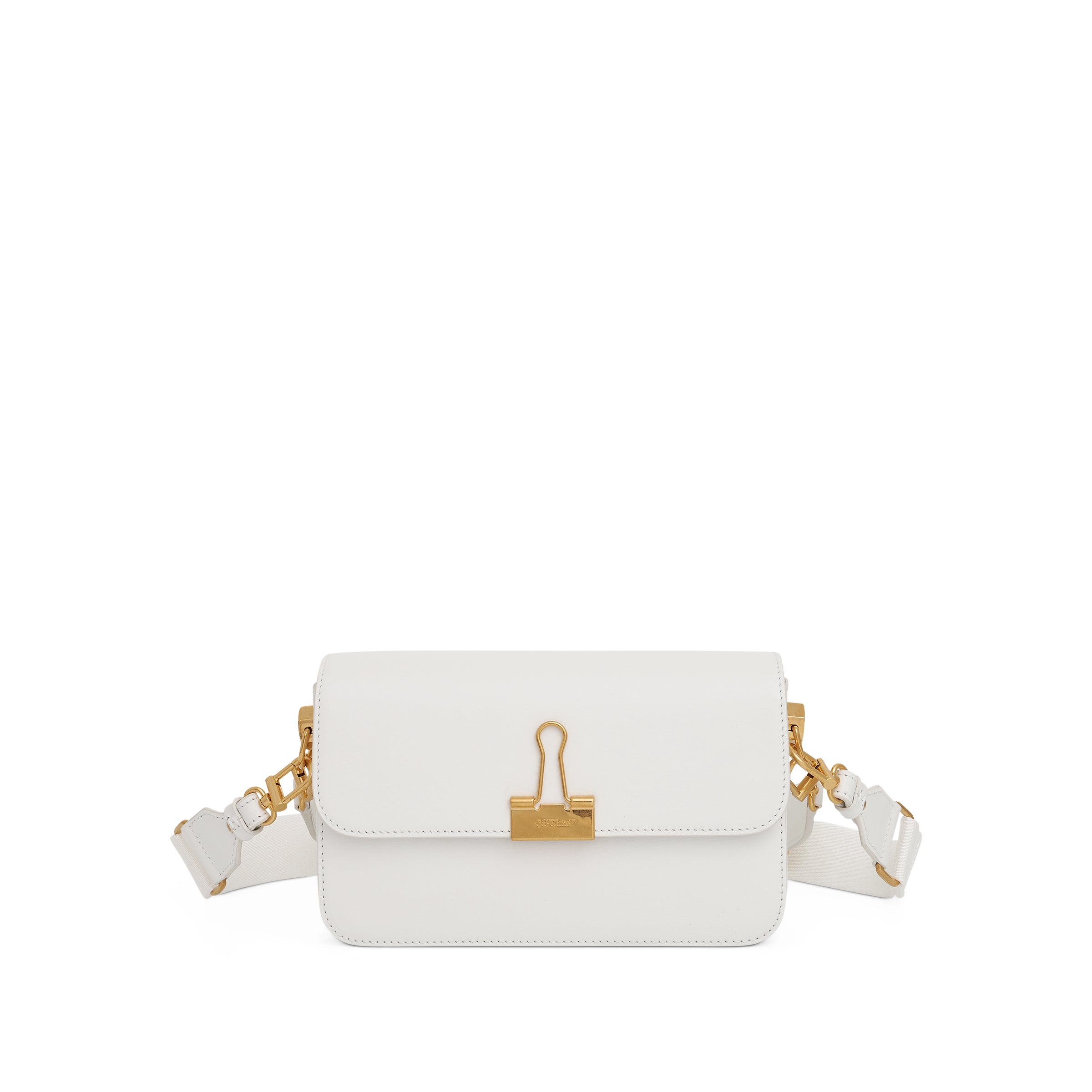 Plain Binder Small Shoulder Bag in White