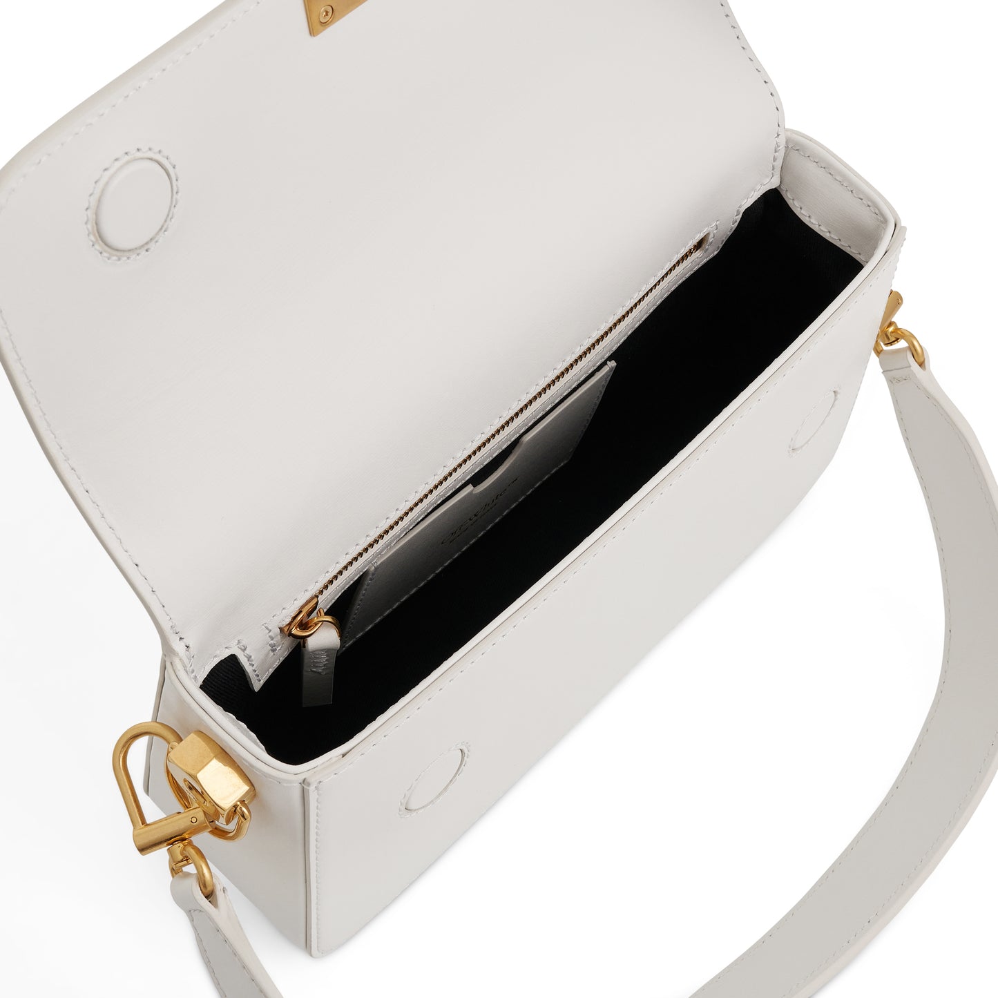 Plain Binder Small Shoulder Bag in White