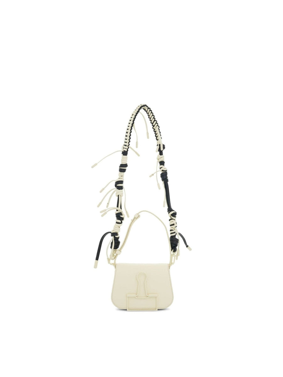 Skeleton Binder Crossbody Bag in Beige