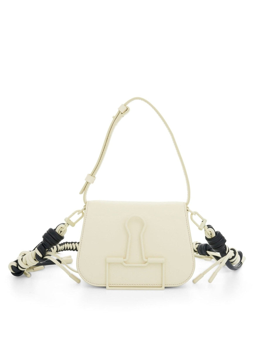 Skeleton Binder Crossbody Bag in Beige