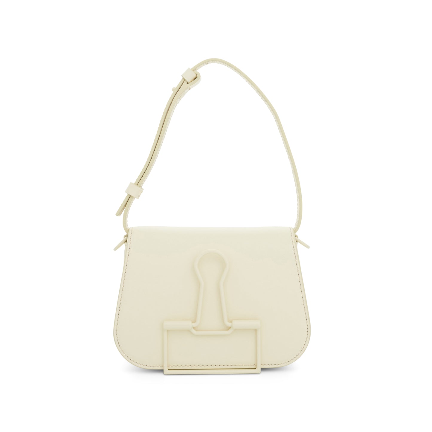 Skeleton Binder Crossbody Bag in Beige