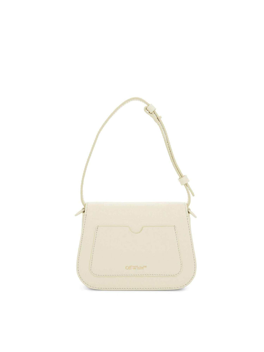 Skeleton Binder Crossbody Bag in Beige