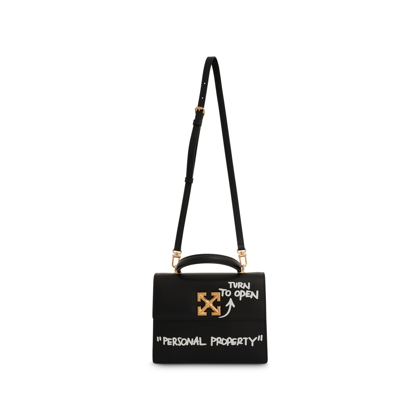 Jitney 2.8 Top Handle Quote Bag in Black/White