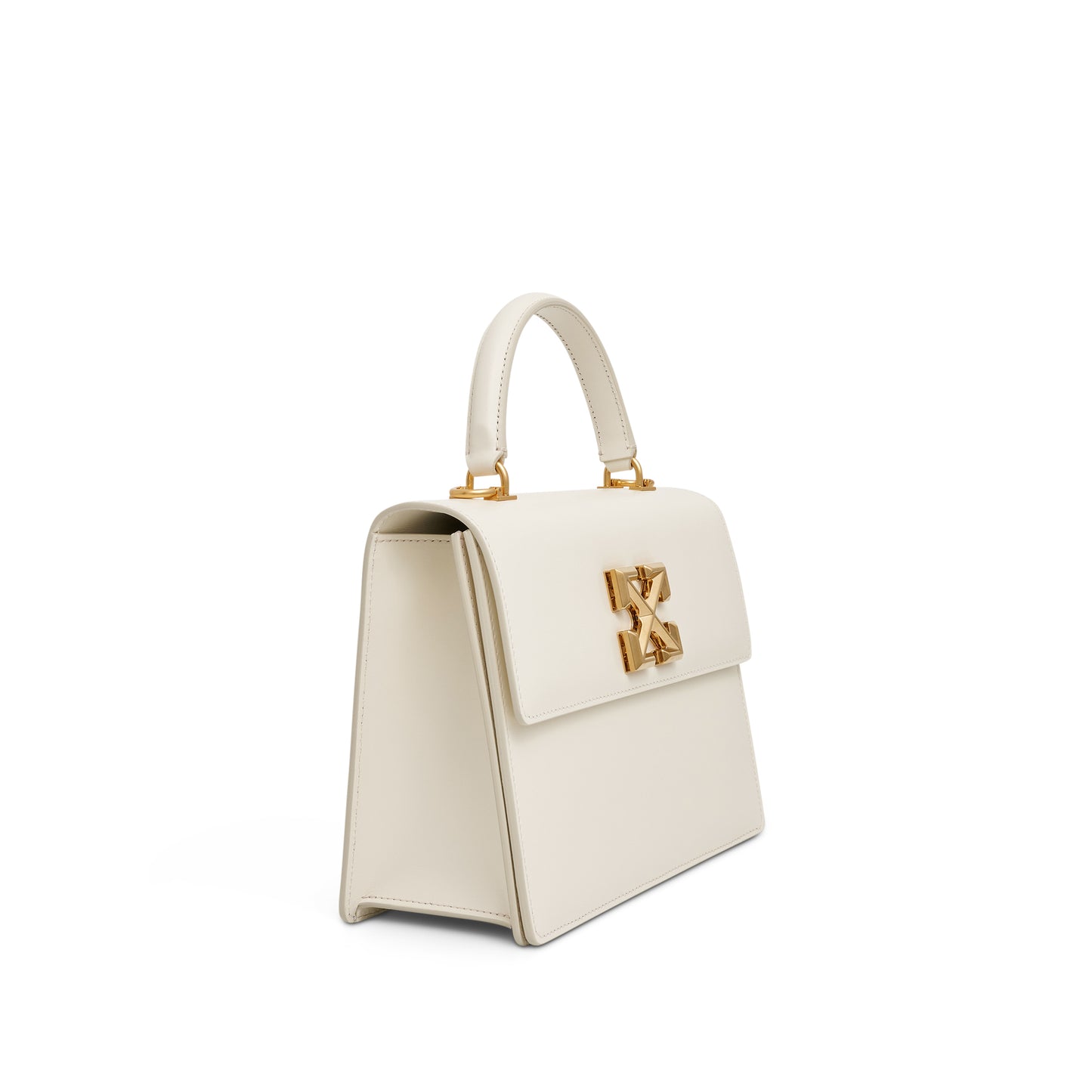 Jitney 2.8 Top Handle Leather Bag in White