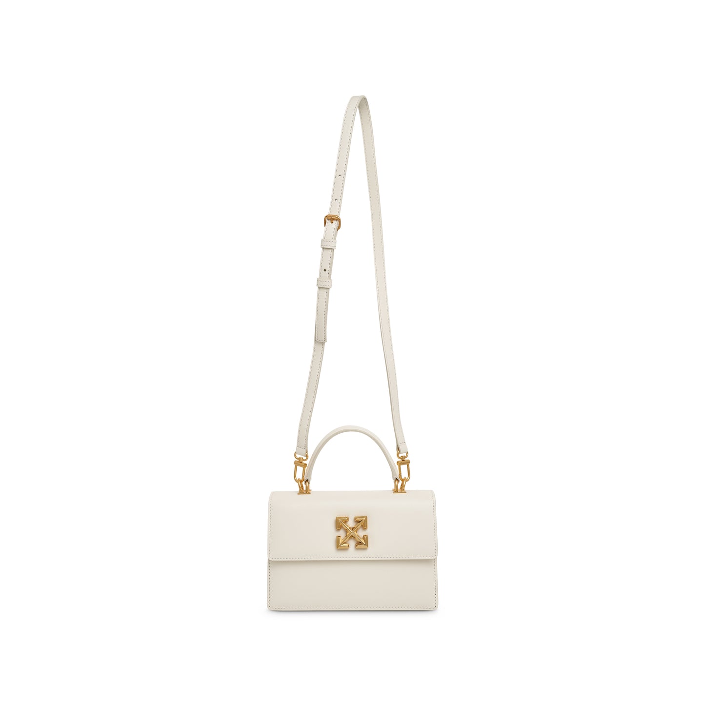 Jitney 1.4 Top Handle Leather Bag in White