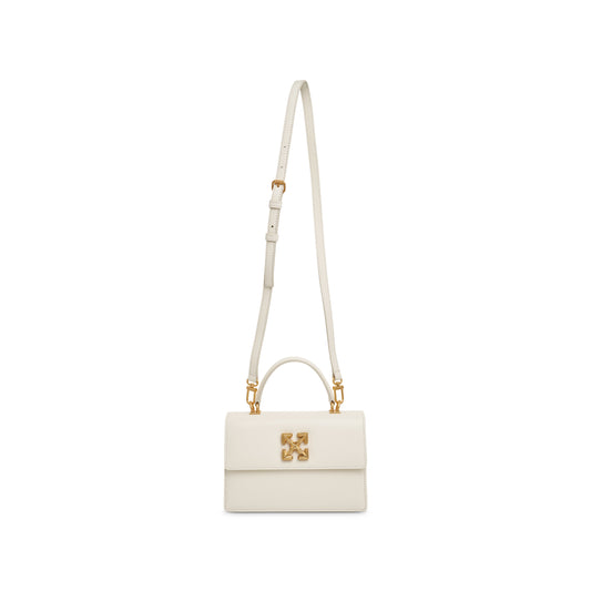 Jitney 1.4 Top Handle Leather Bag in White