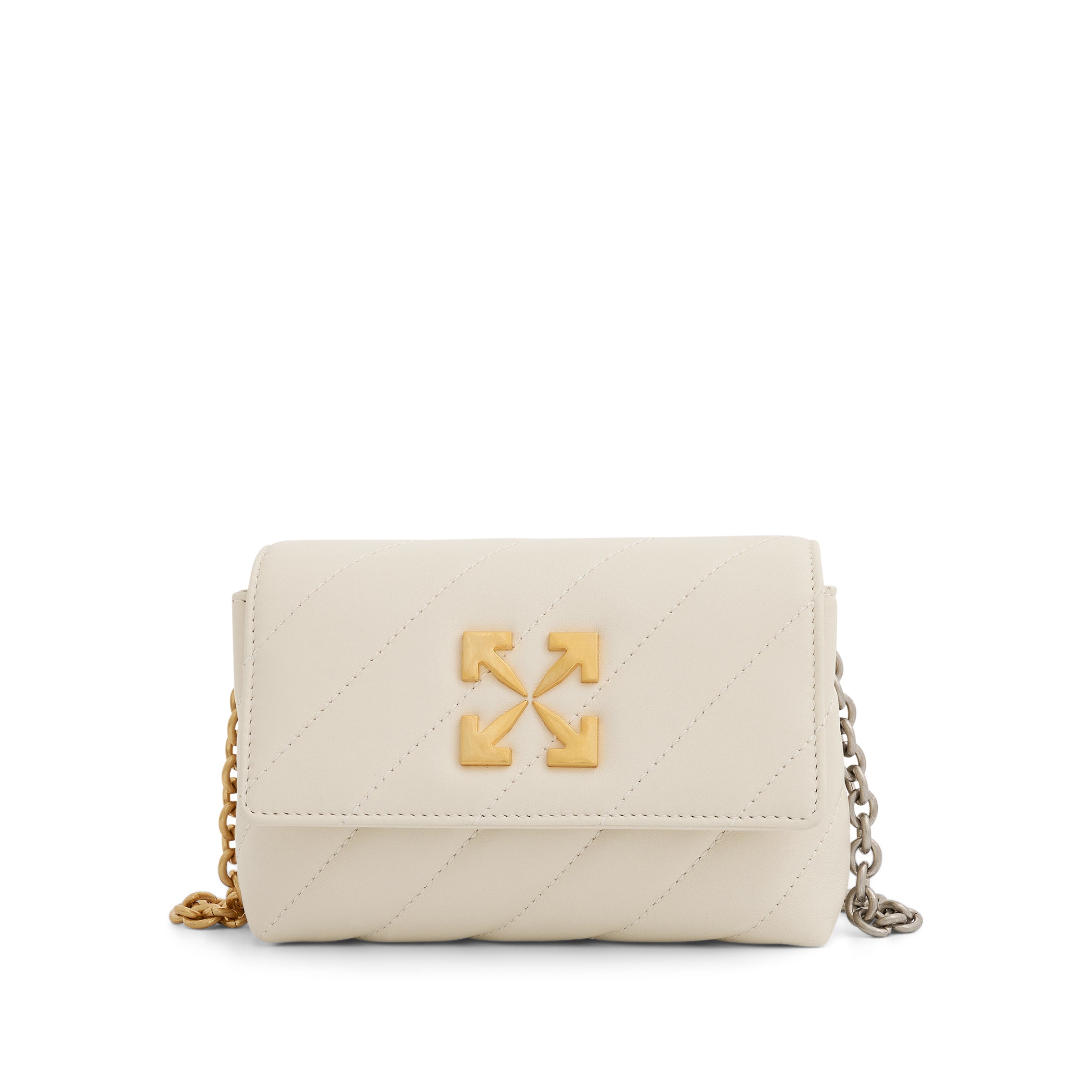 Off White White Jitney Quote Wallet on Chain Leather Pony-style