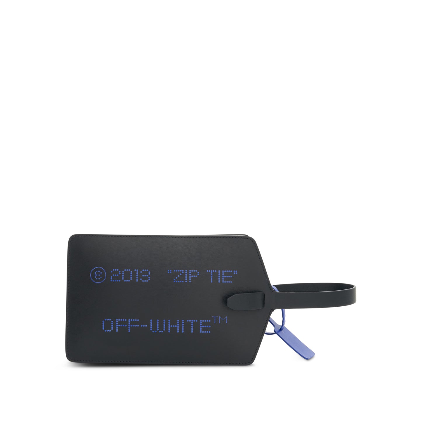 Zip Tie Medium Clutch In Colour Black