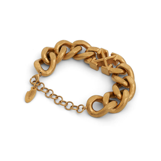 Arrow Motif Chained Bracelet in Gold