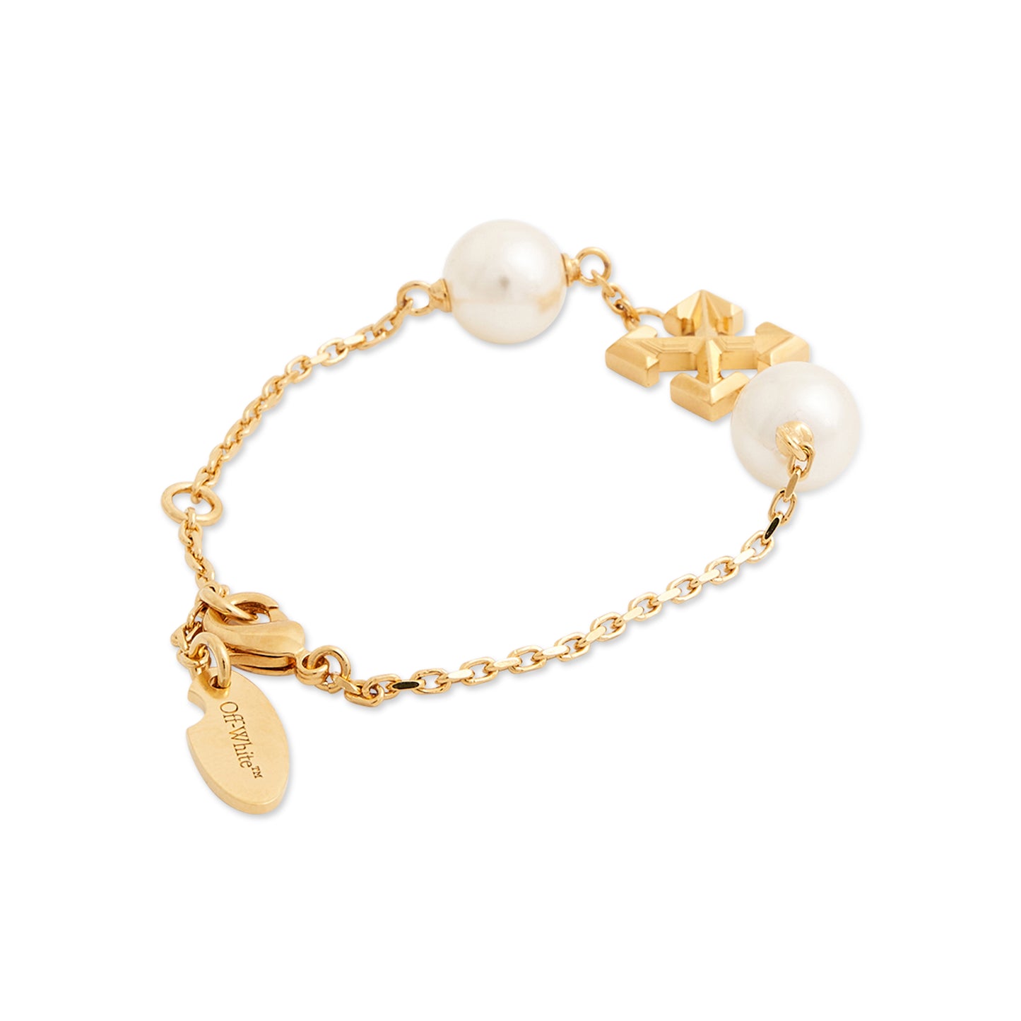 Pearl Arrow Bracelet in Gold