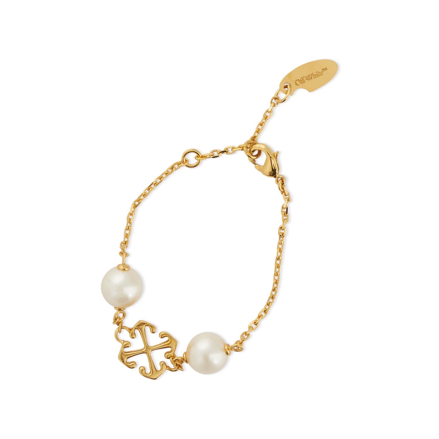 Pearl Arrow Bracelet In Colour Gold