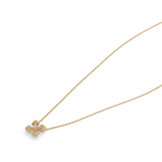 Pave Arrow Pendant Necklace in Gold