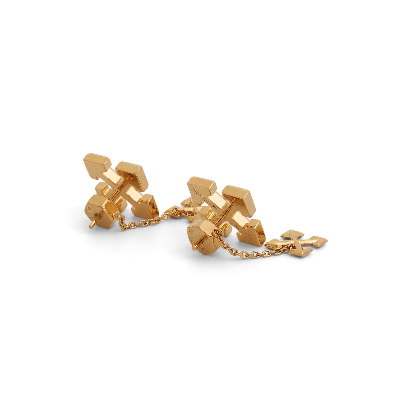 Double Arrow Earrings in Gold
