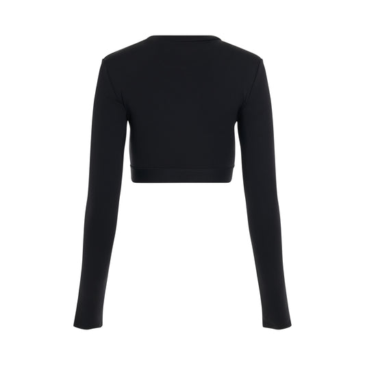 Logoband Long-Sleeves Tops in Black