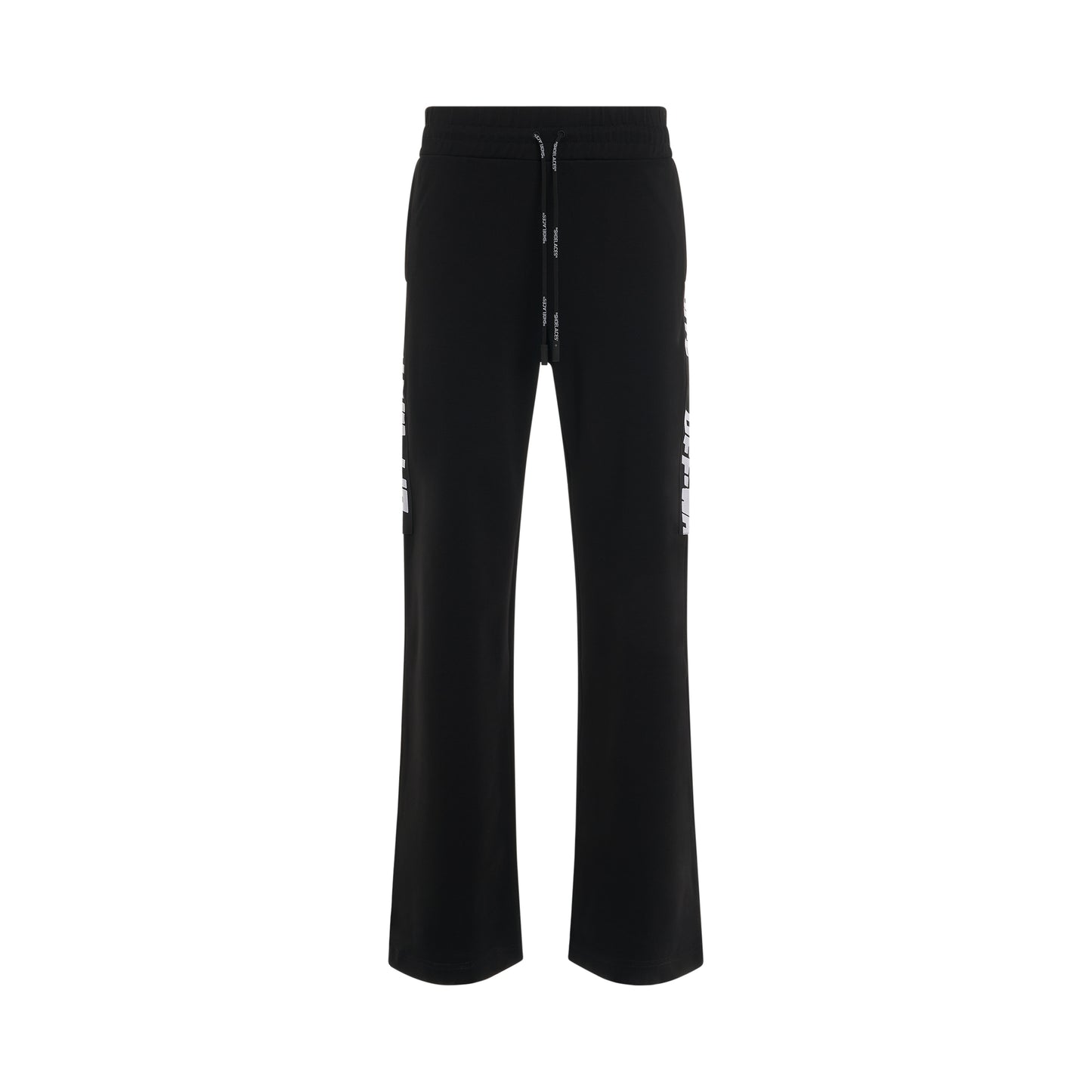 Athleisure Logo Band Track Pants in Black