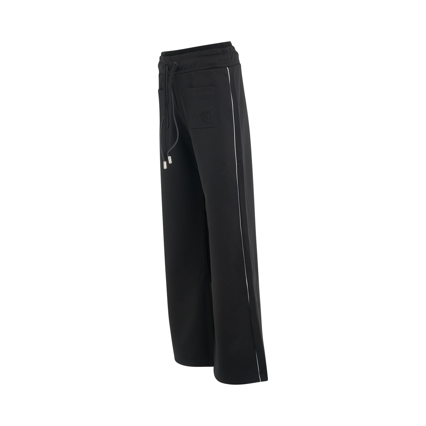 Loose Double String Track Pants in Black