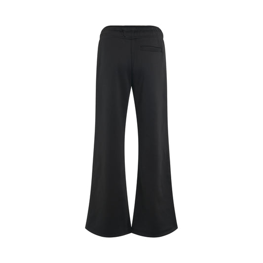 Loose Double String Track Pants in Black