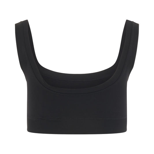 Logo Stamp Seam Bra in Black